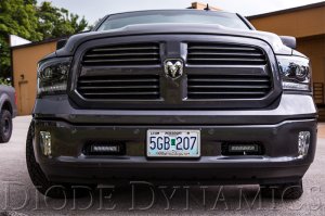 Dodge Ram LED Light Bar - Front - Diode Dynamics - Stage Series 6 In - White - `13-`18